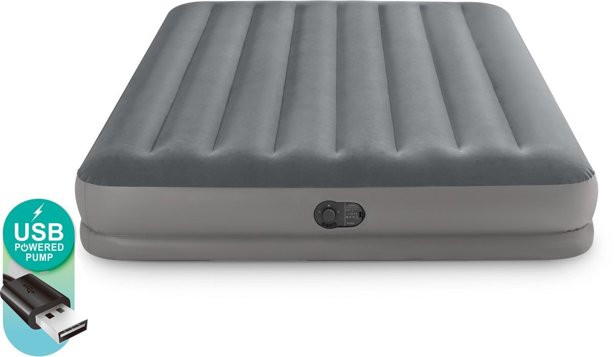 Intex queen prestige Mid-Rise luchtbed + fastfill ingebouwde pomp - 2 persoon