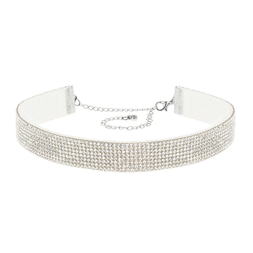 Choker Crystal zilver