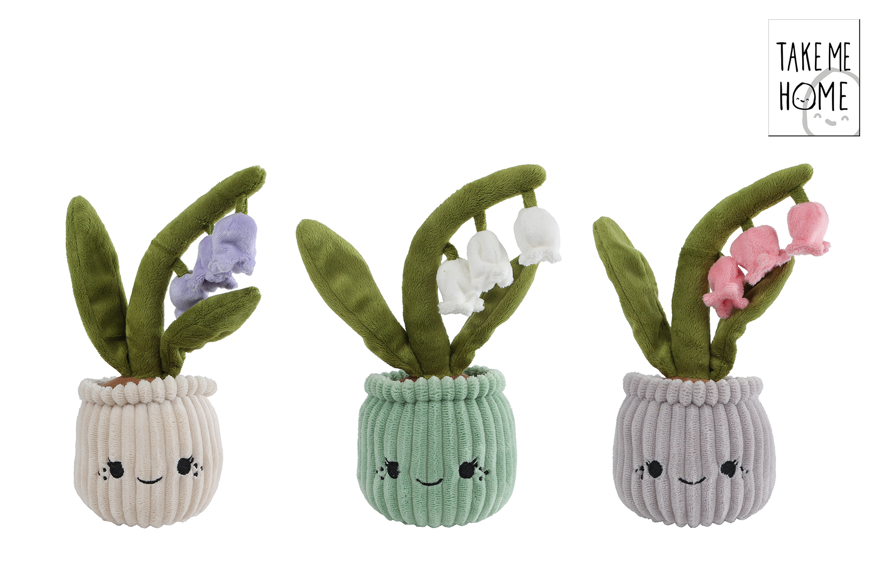 Take me home plant sneeuwklokje L pluche 3ass 24cm
