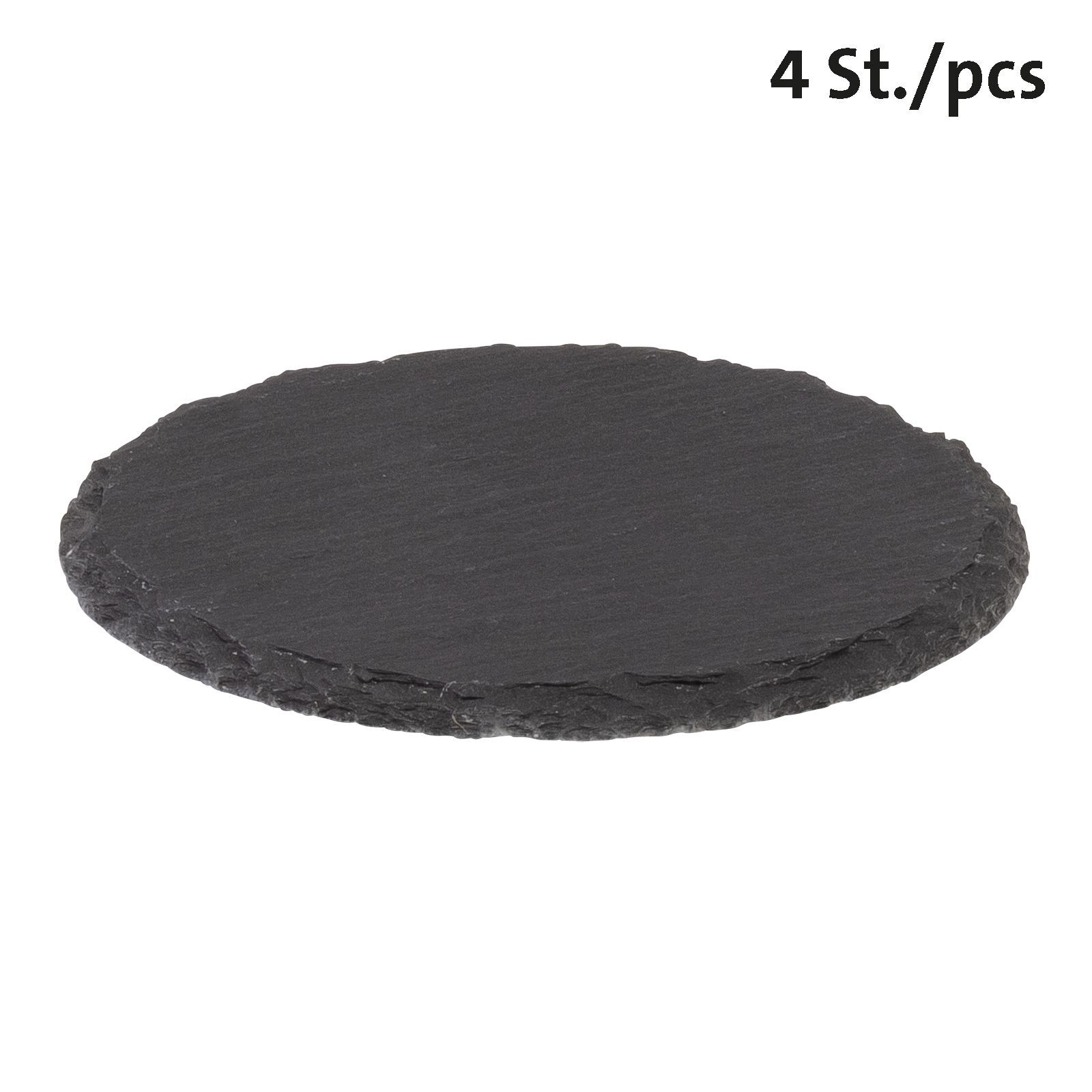 Westmark Leisteenonderzetters rond 10 cm 4 stuks