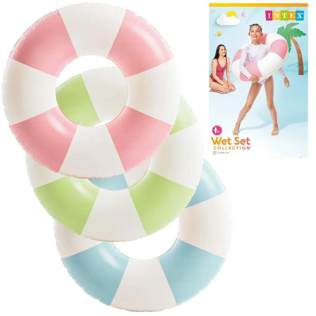 Intex zwemring coastal cabana 91cm 3 ass.