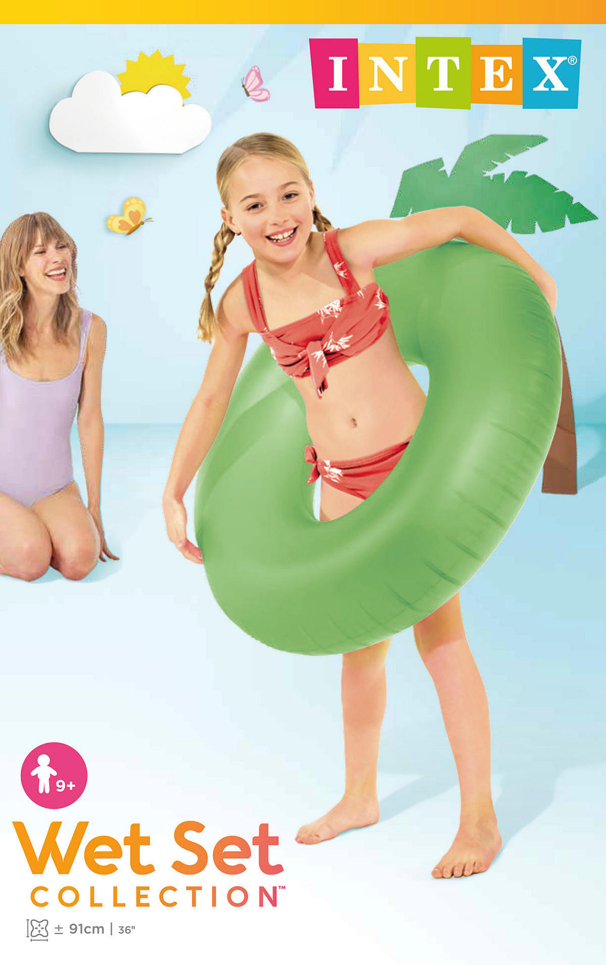 Intex zwemband 91cm 3 neon-kleuren ass.