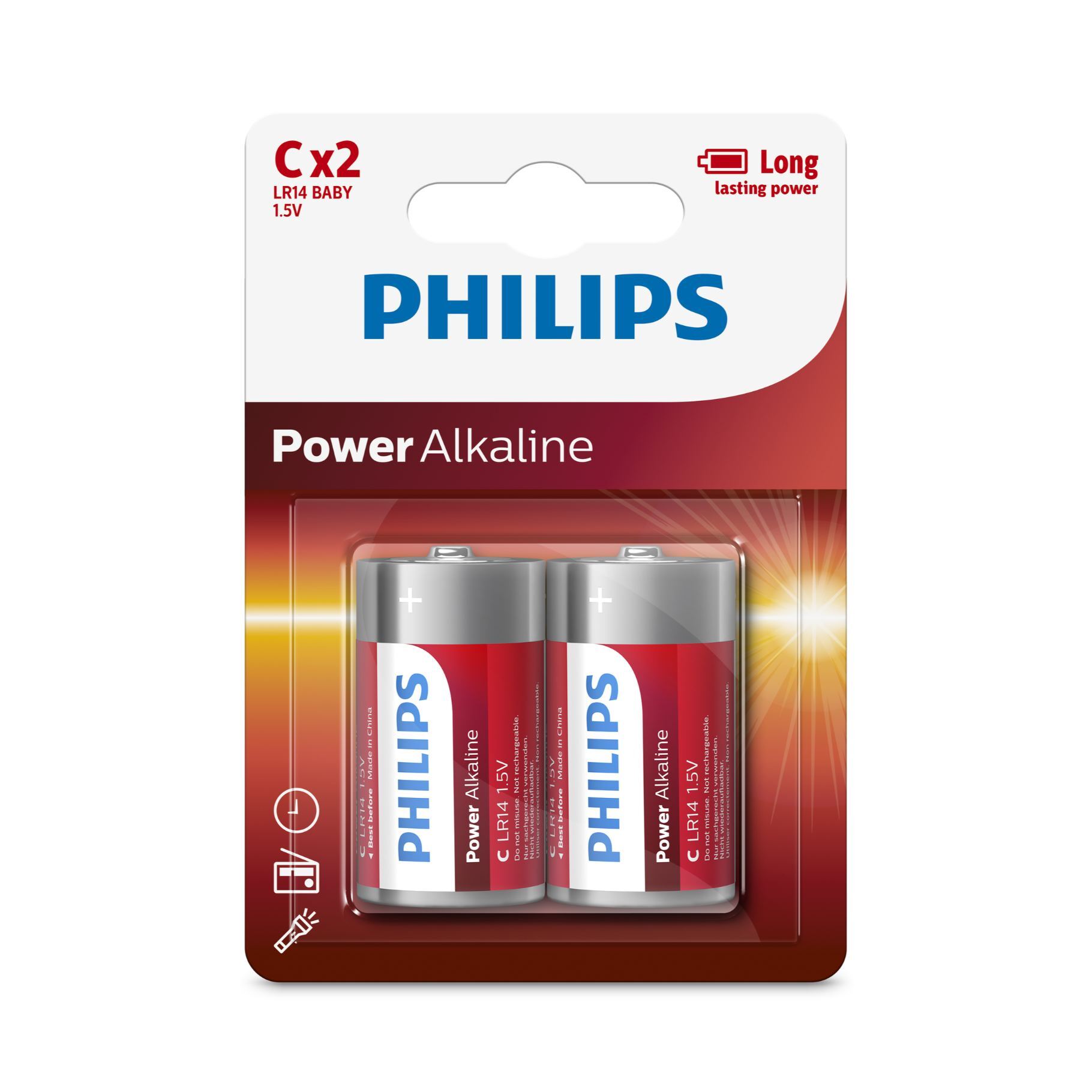 Philips Power Alkaline C/LR14 blister 2