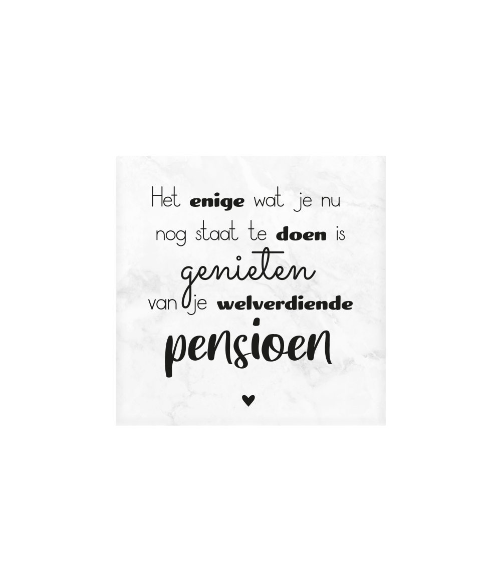 Marmeren onderzetter pensioen