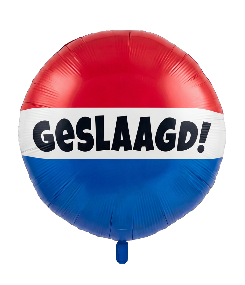 Folie balloon 74cm geslaagd rood-wit-blauw