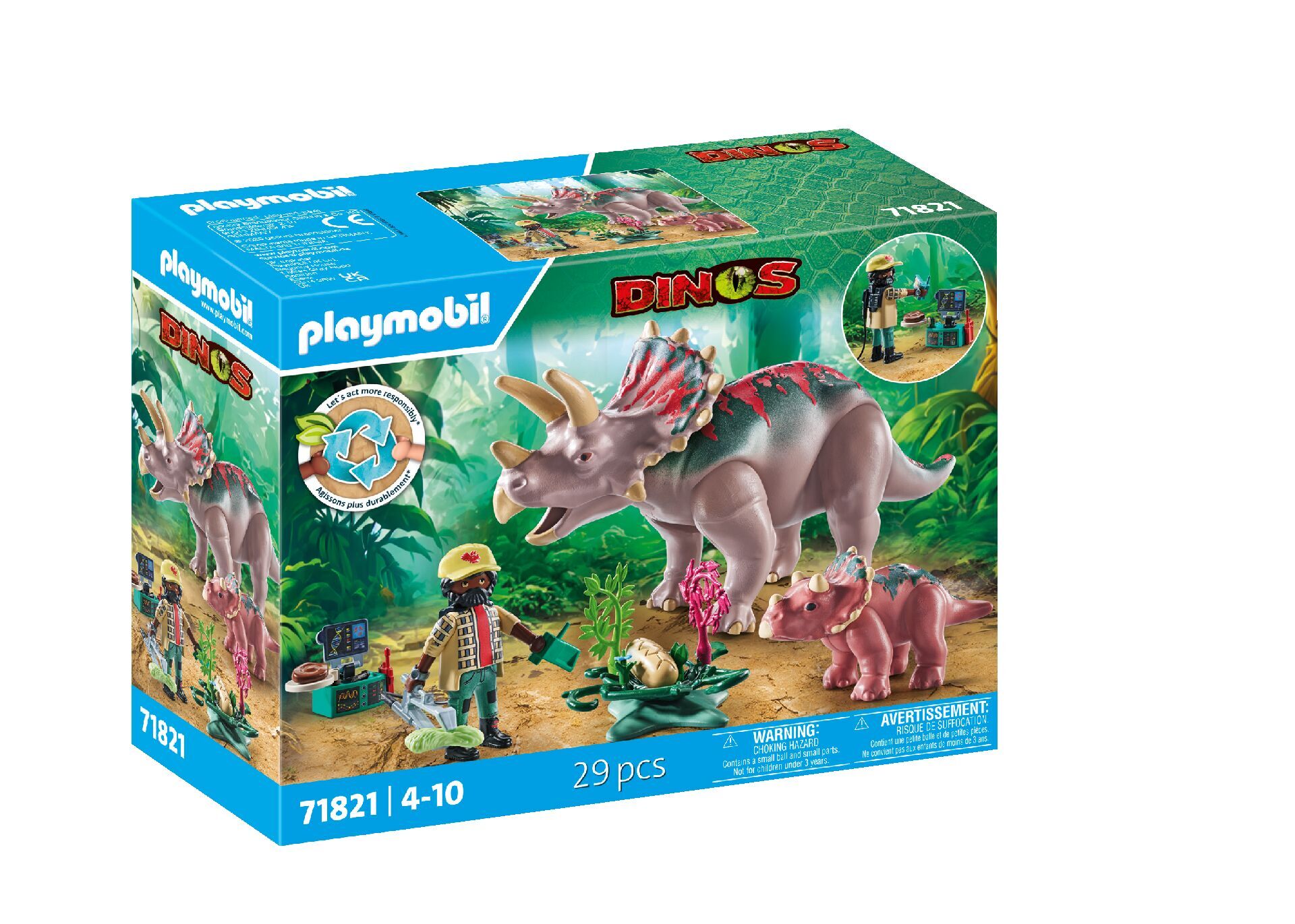 Playmobil® Dino's 71821 Triceratops familie