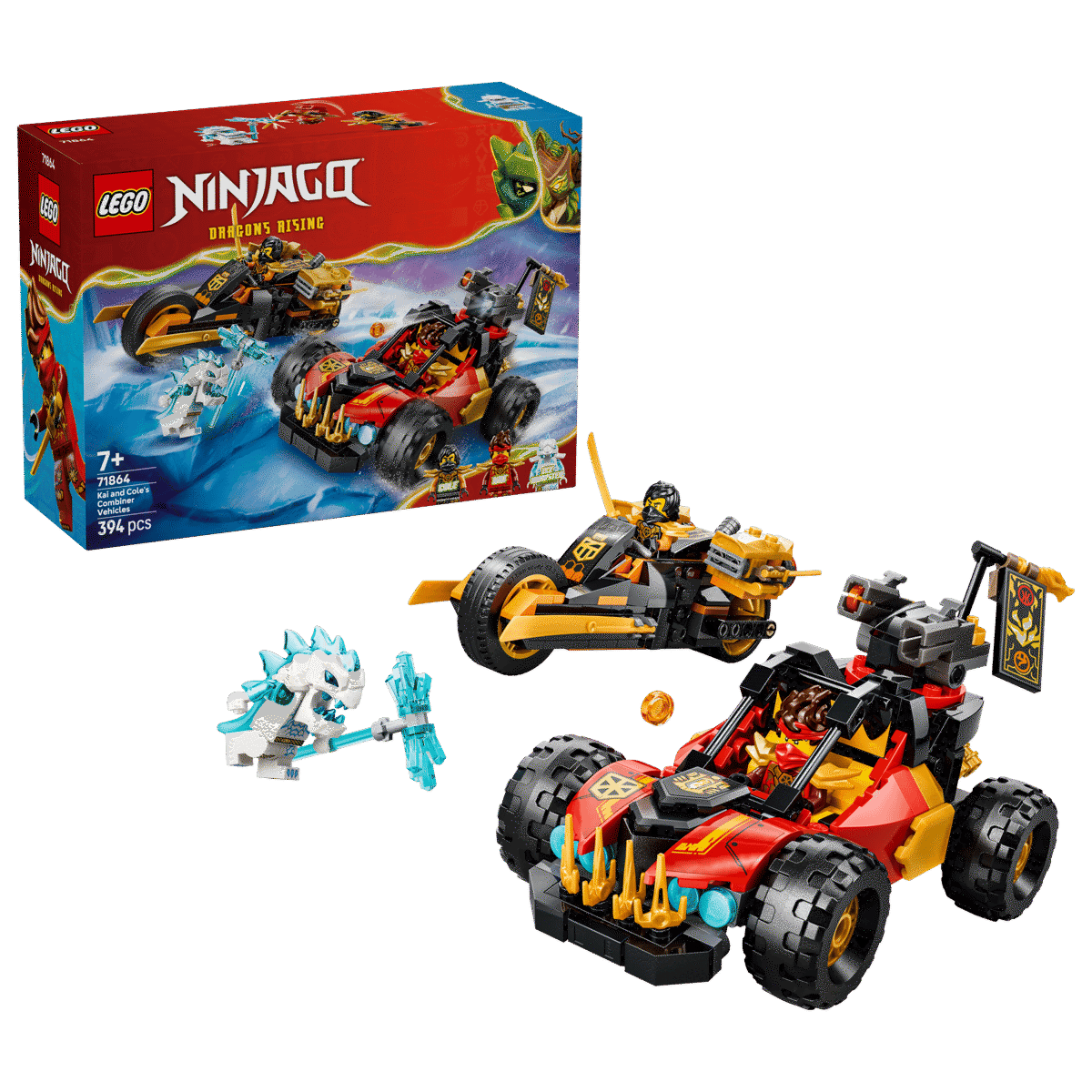 LEGO® Ninjago 71684 Kai en Cole's combinatieauto
