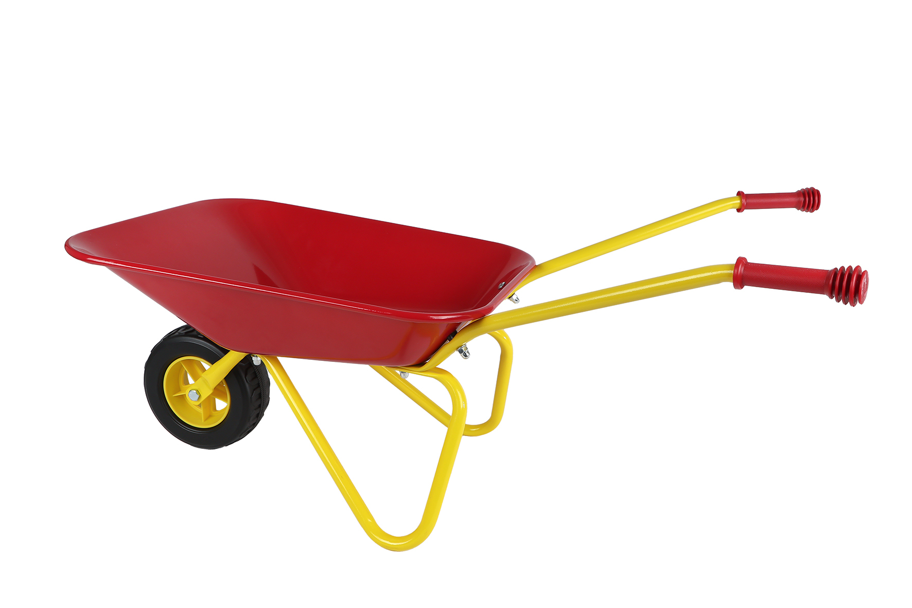Kids Globe kruiwagen rood/geel metaal 79cm