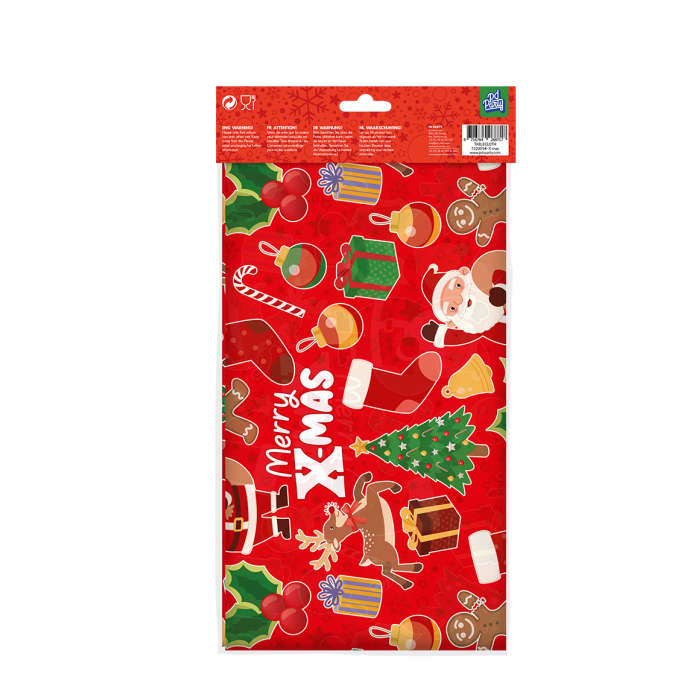 Paper Dreams Tafelkleed kerst bedrukt 137x274cm rood