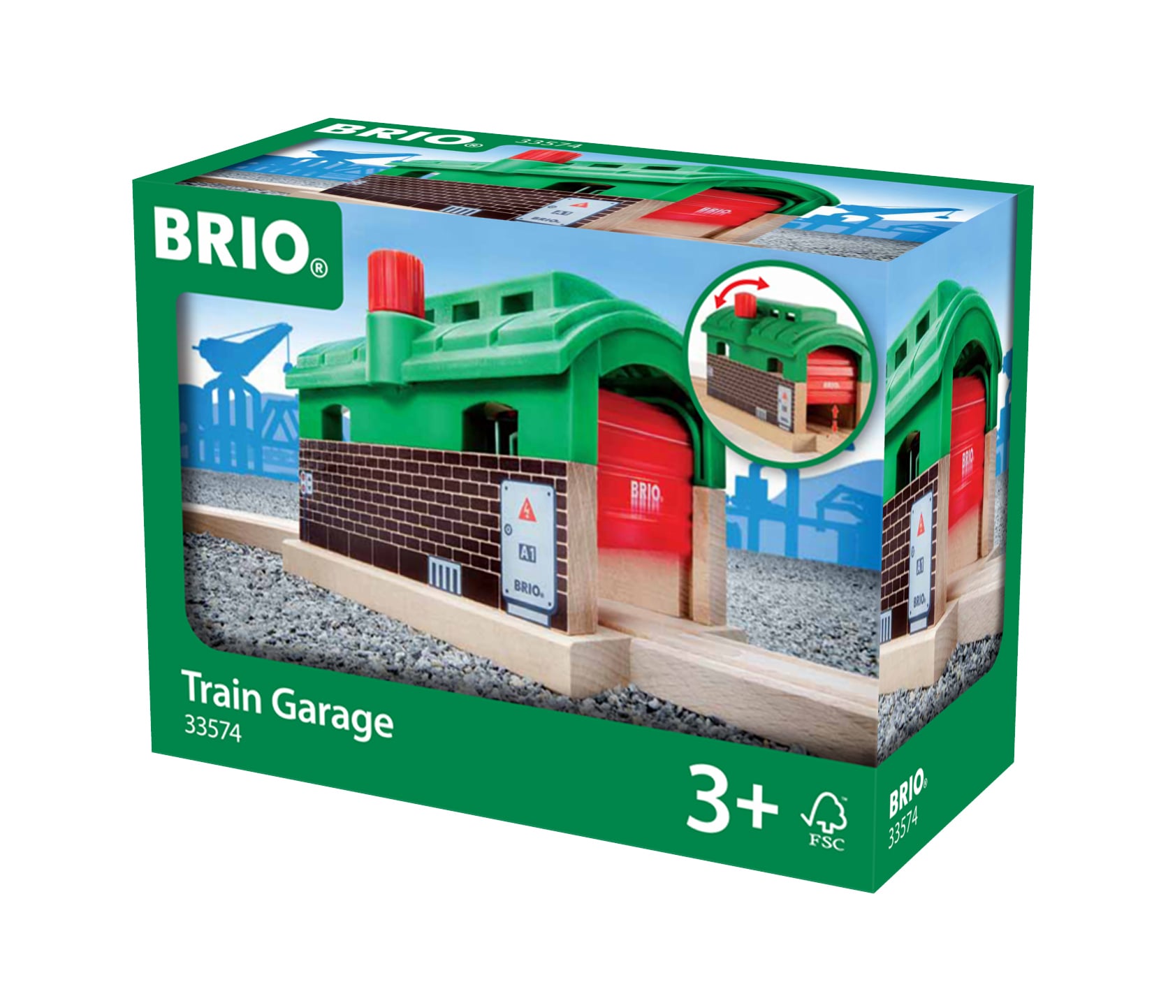 BRIO World Treingarage met roldeuren