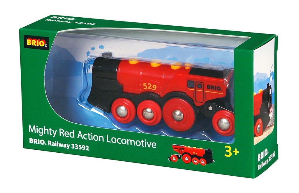 BRIO World Rode locomotief op batterijen afbeelding