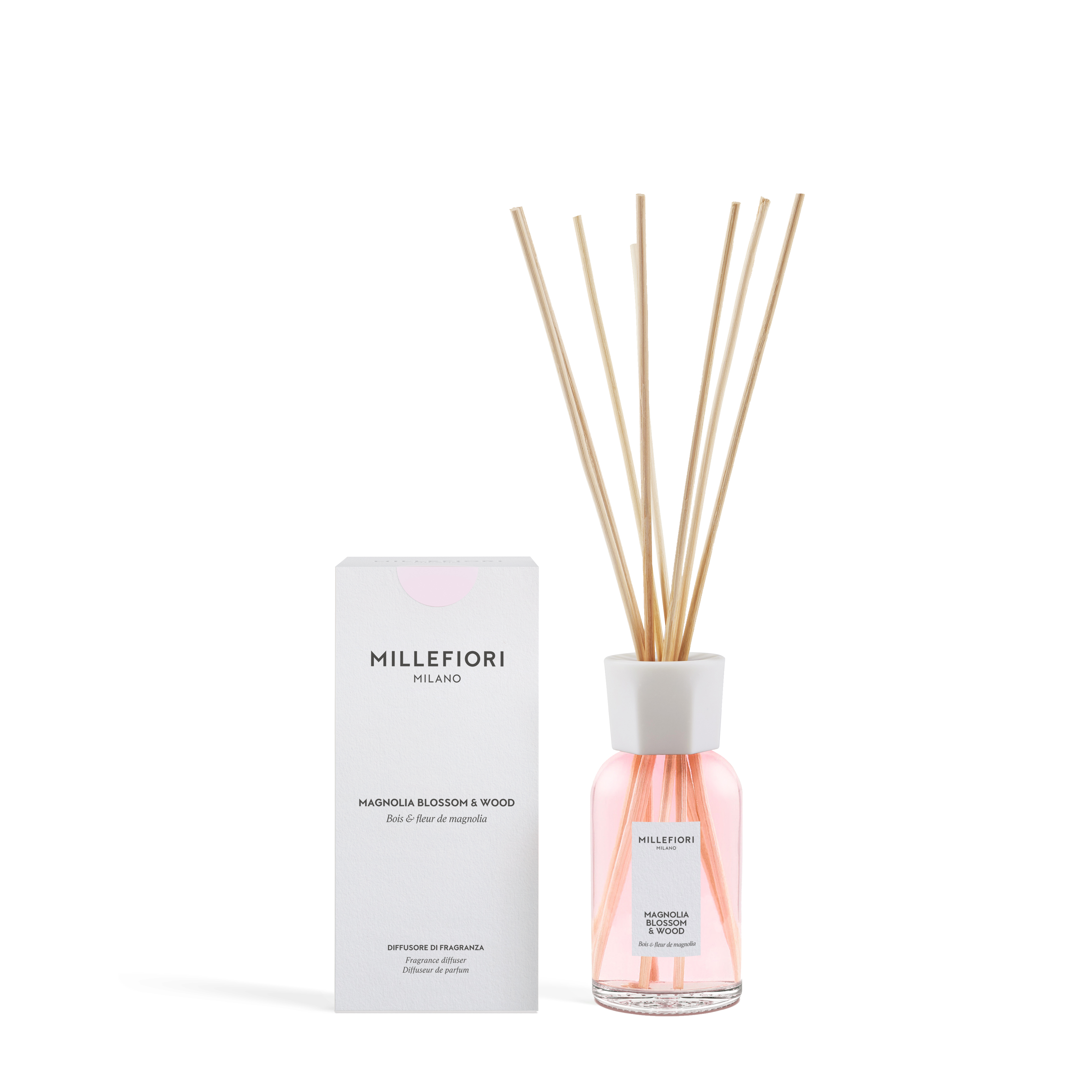 Millefiori Milano new reed diffuser 250 ml Magnolia Blossom & Wood