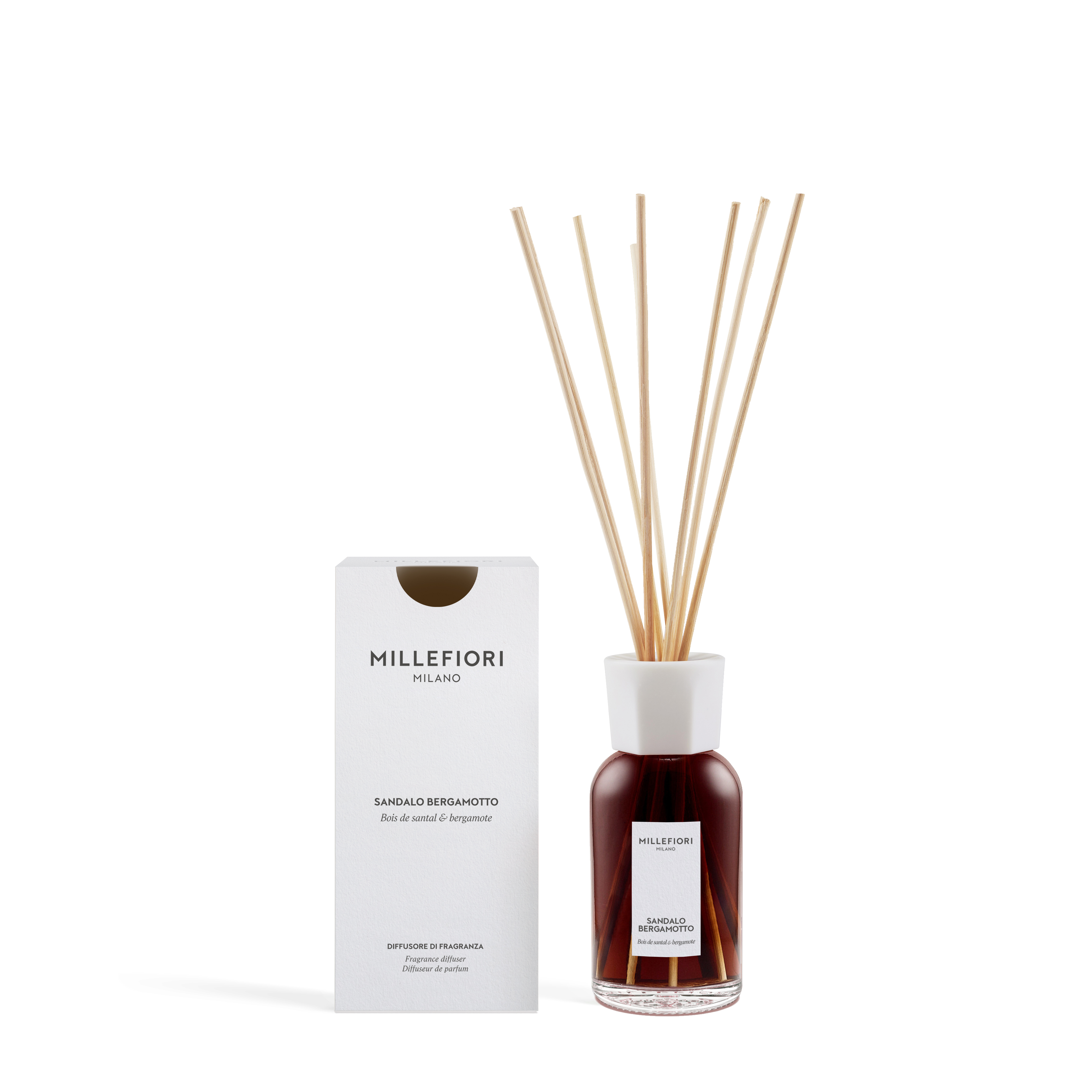 Millefiori Milano new reed diffuser 250 ml Sandalo Bergamotto
