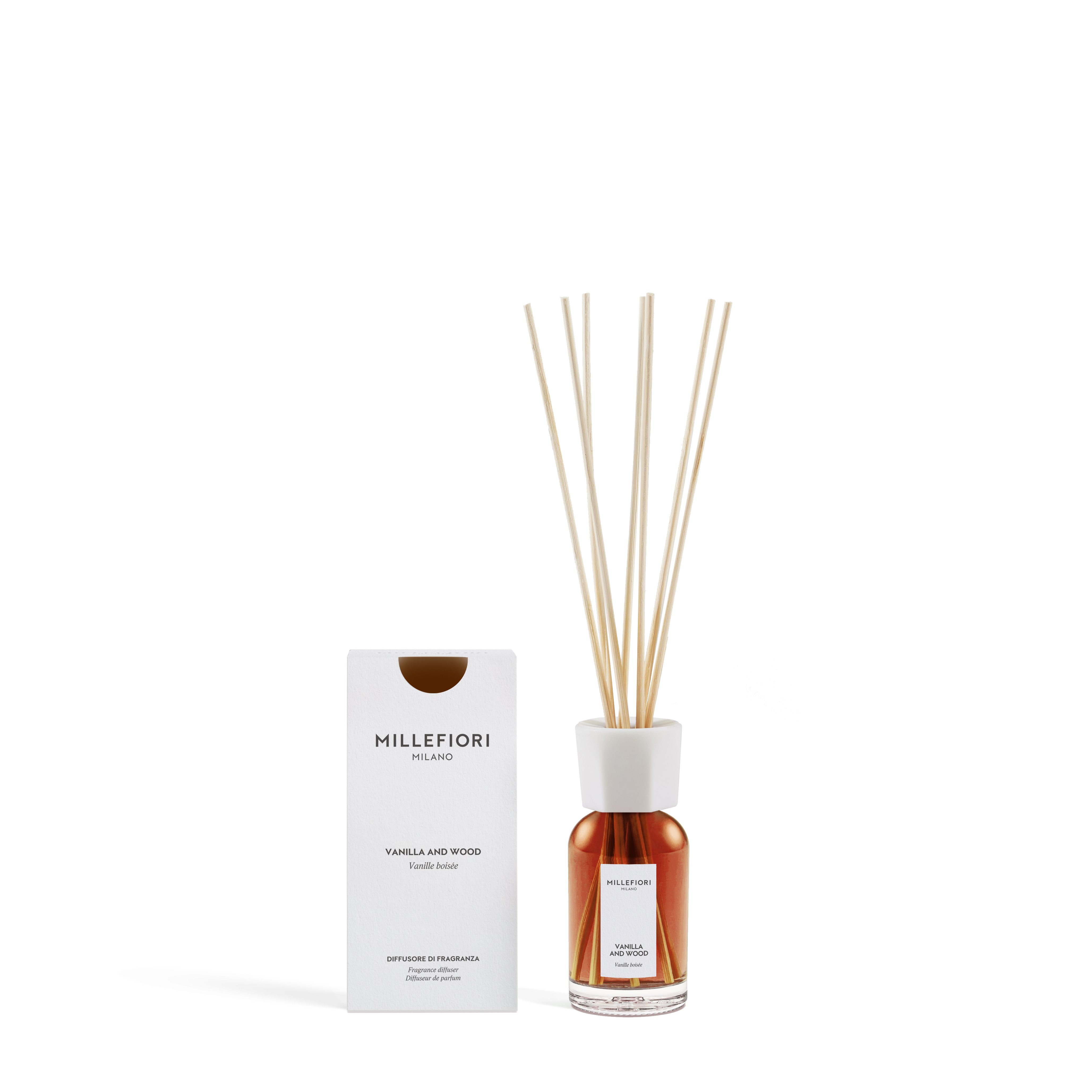 Millefiori Milano new reed diffuser 100 ml Vanilla & Wood
