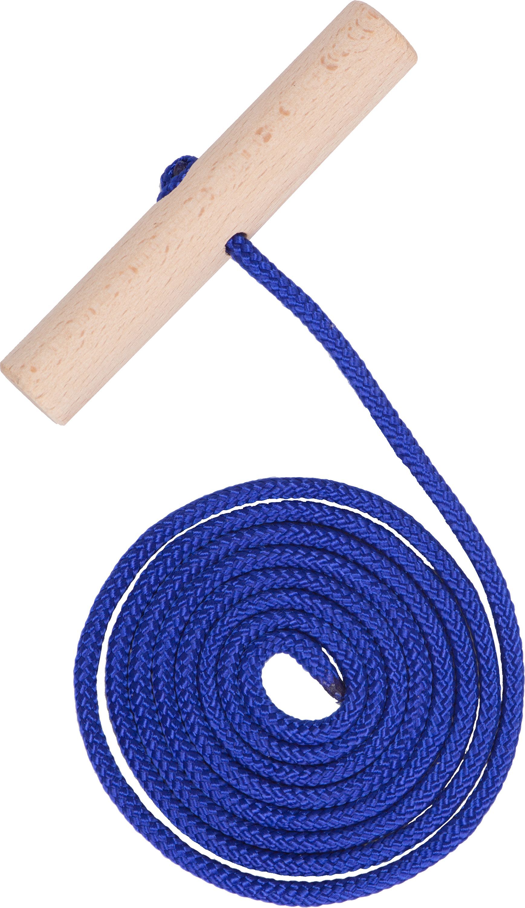 Slee-trektouw met houten handvat
