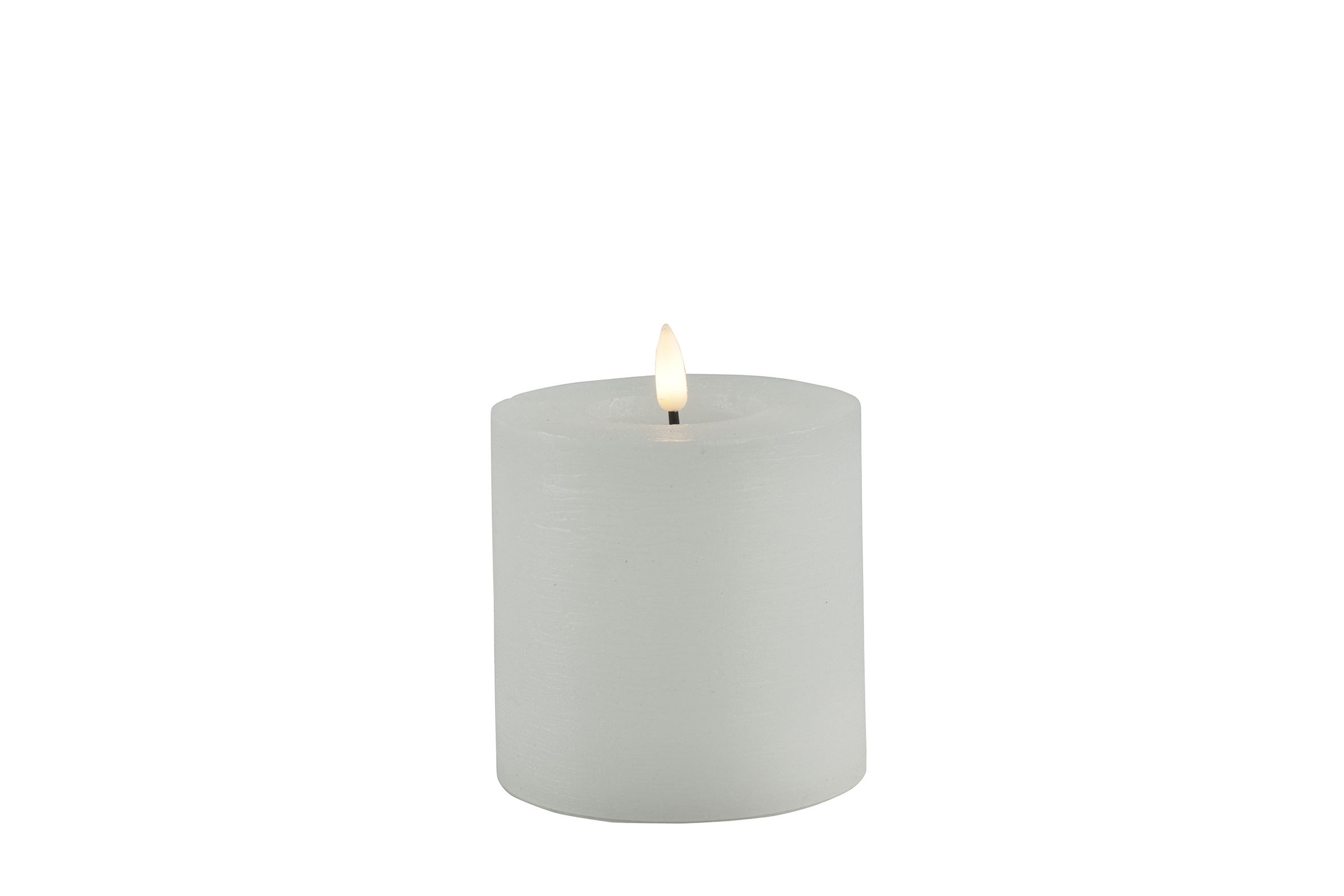 Stompkaars rustiek LED rond Lyon S wit hoogte 10 x 10 cm