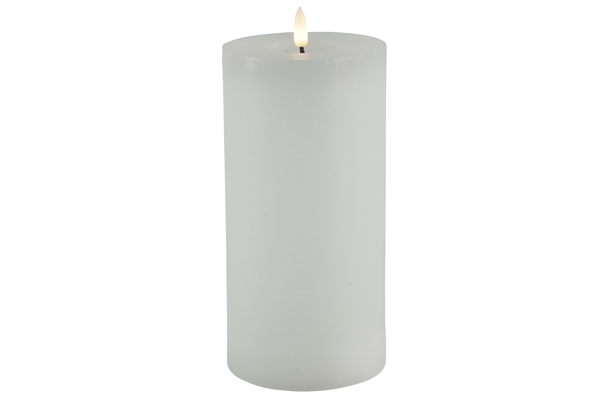 Stompkaars rustiek LED rond Lyon L wit hoogte 20 x 10 cm