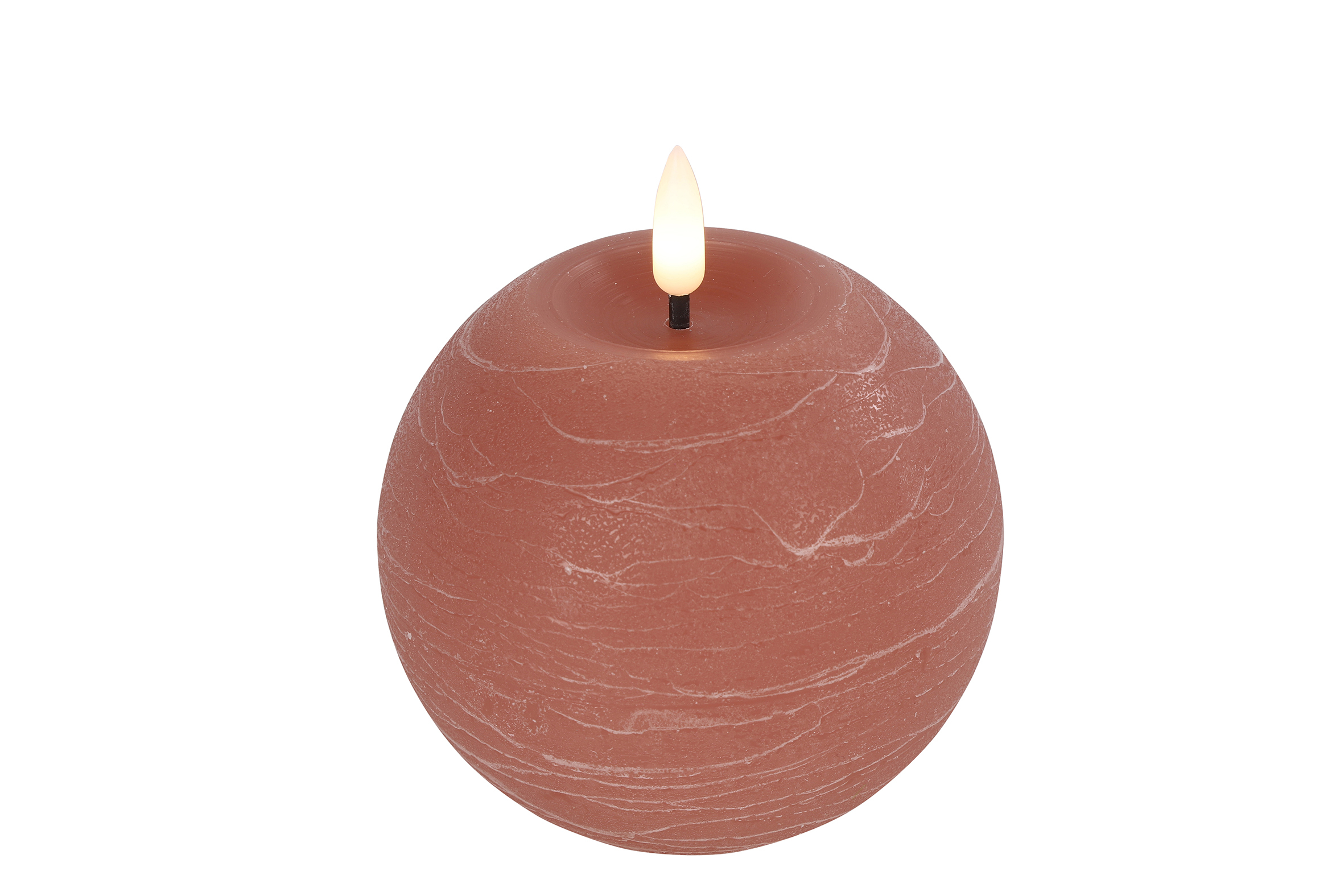 Bolkaars rustiek LED rond Lyon M roze hoogte 11 x 10 cm