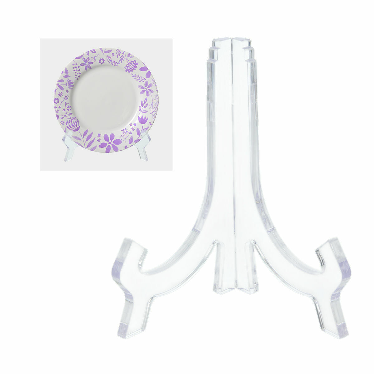 Metaltex bordenstandaard 18-26cm transparant