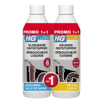 Hg Krimp folie HG vloeibare ontstopper + keukenontstopper 500ml