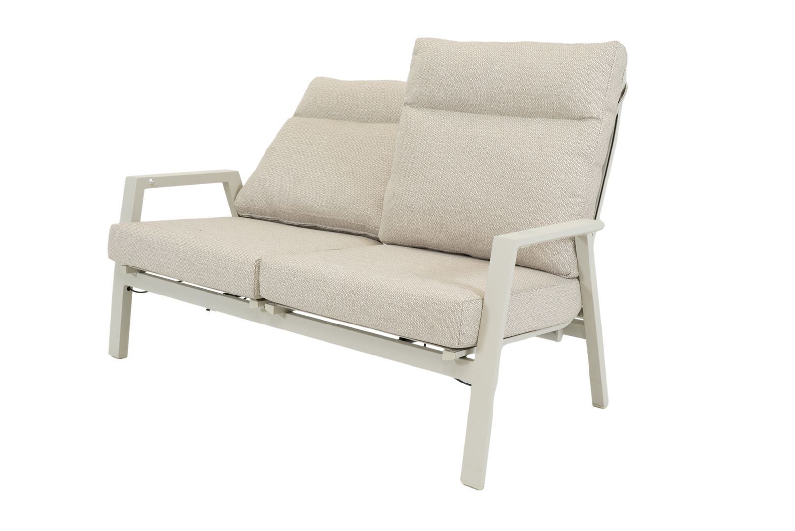 Qopps Exome loungebank 2-zits gasveer verstelbaar latte light