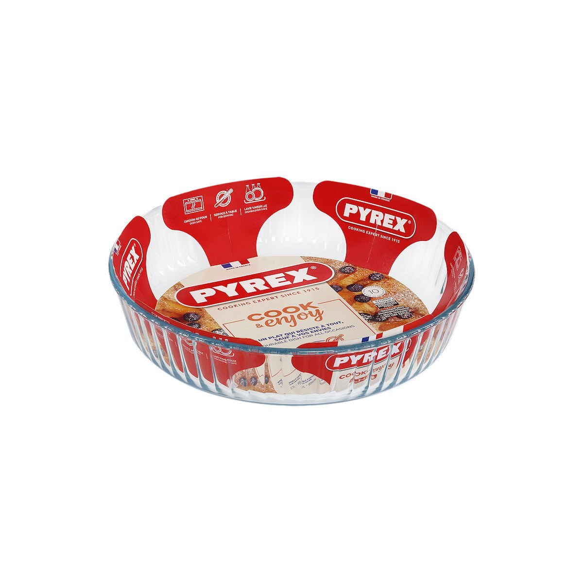 Pyrex Classic taartvorm 26cm hoge rand