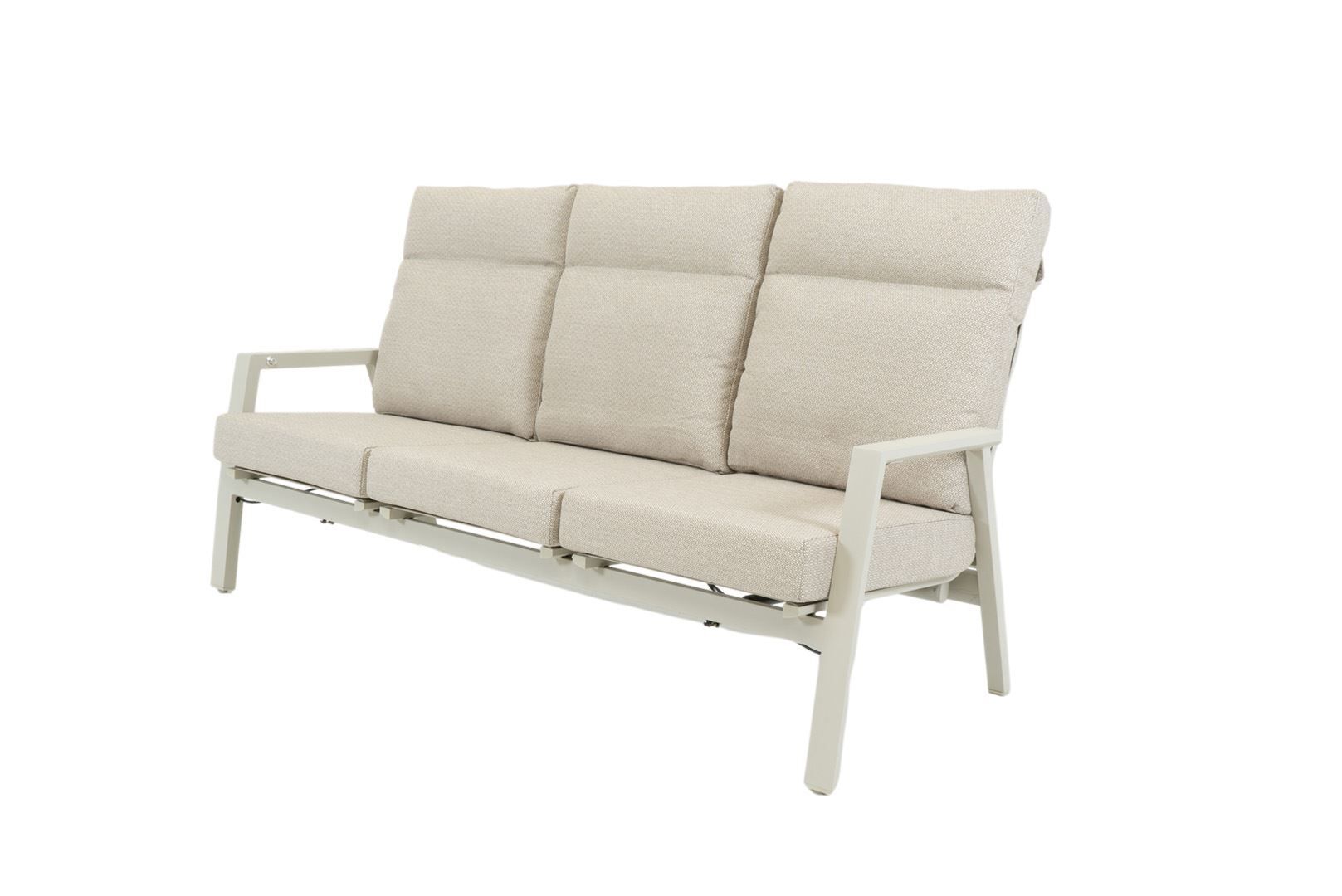 Qopps Exome loungebank 3-zits gasveer verstelbaar latte light