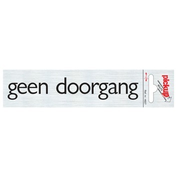 Pickup Bord Alulook Geen doorgang 165x44 mm zelfklevend