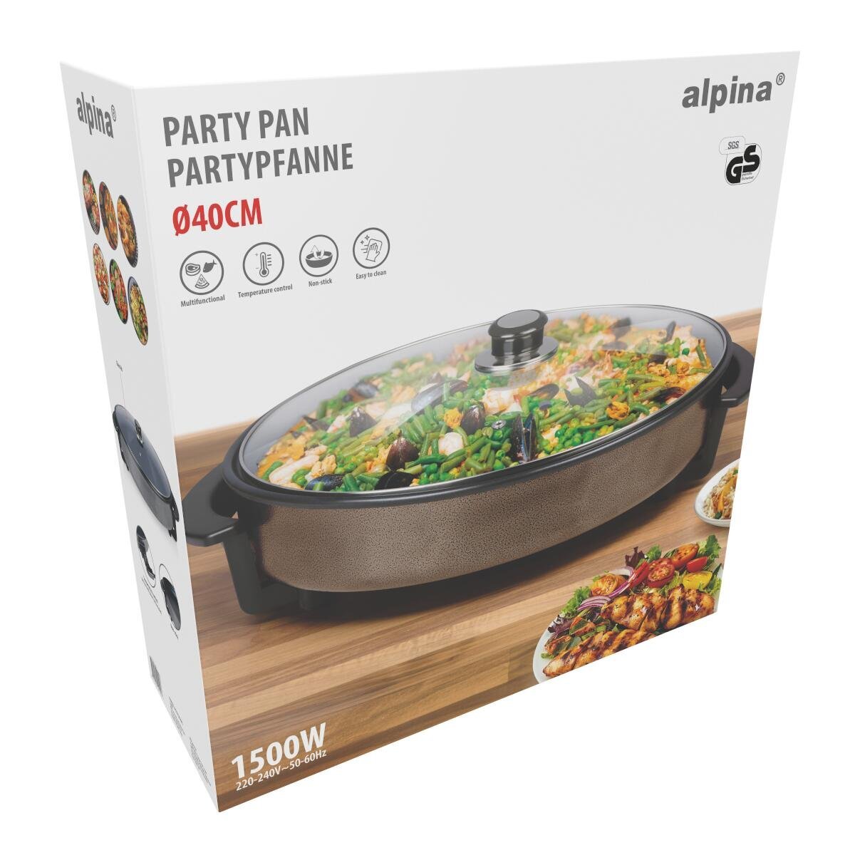 Party pan 1500W Ø40cm