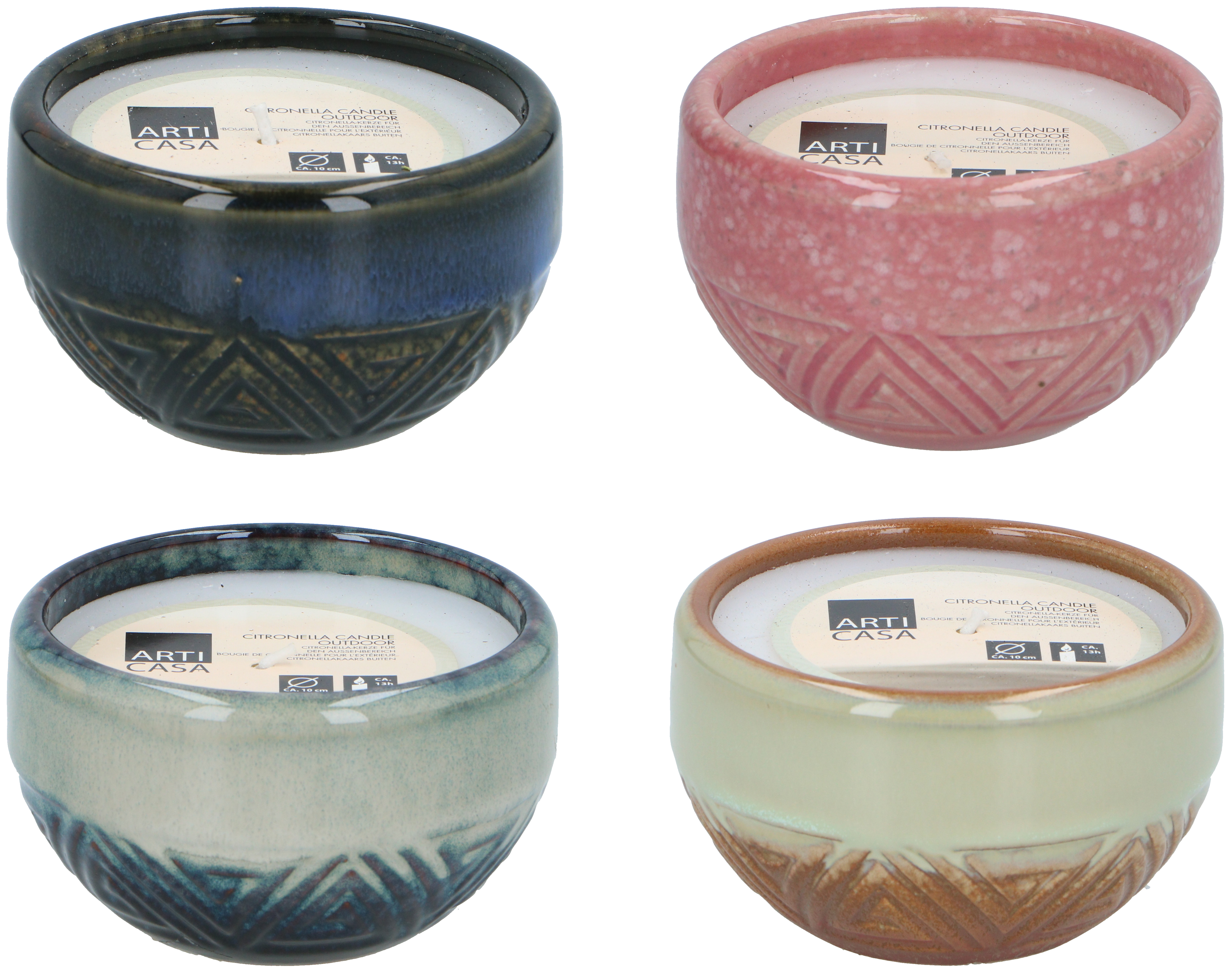 Citronella kaars Aztec 10cm