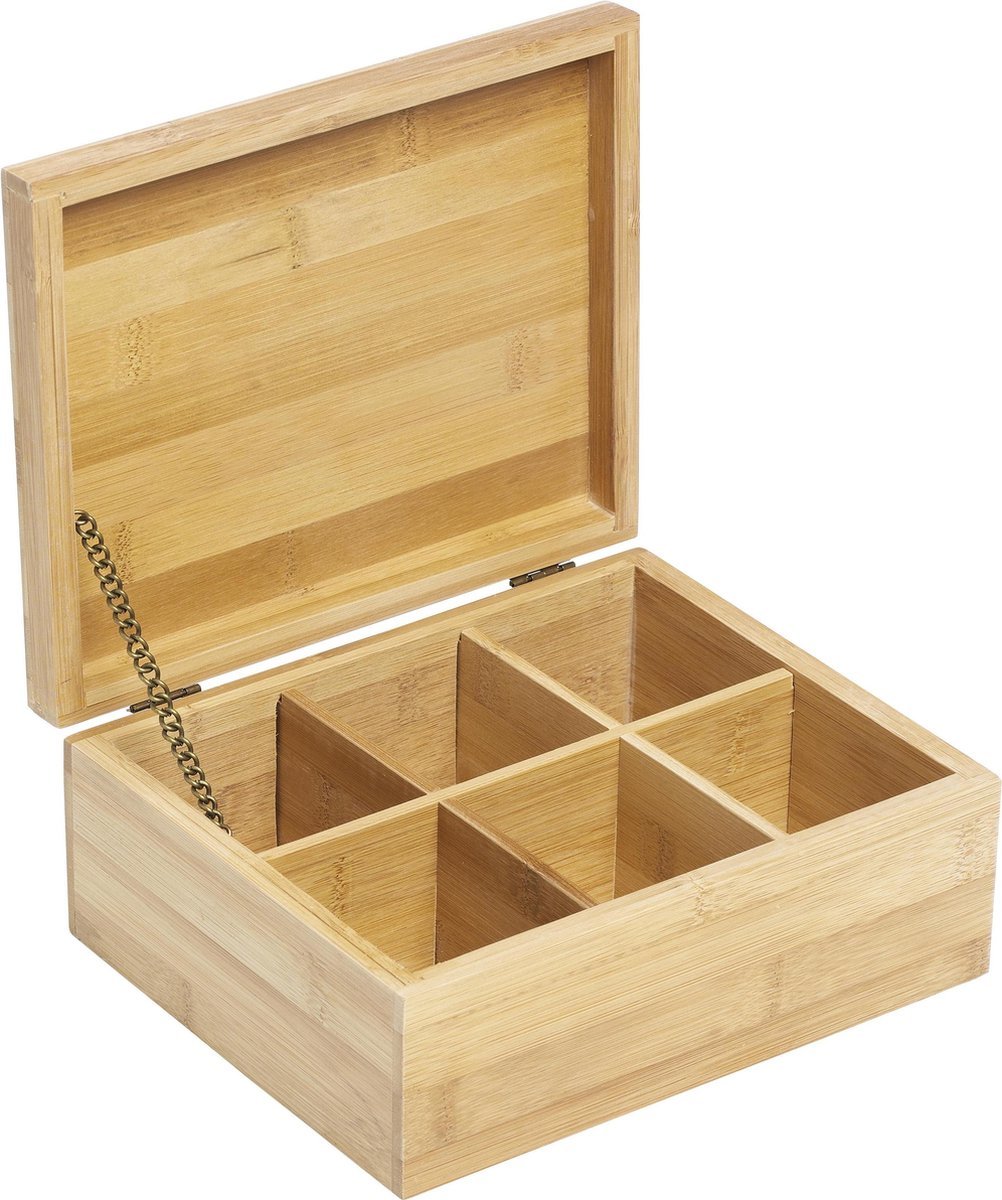 Theekist bamboe 6 vkas 21.8x18x9cm