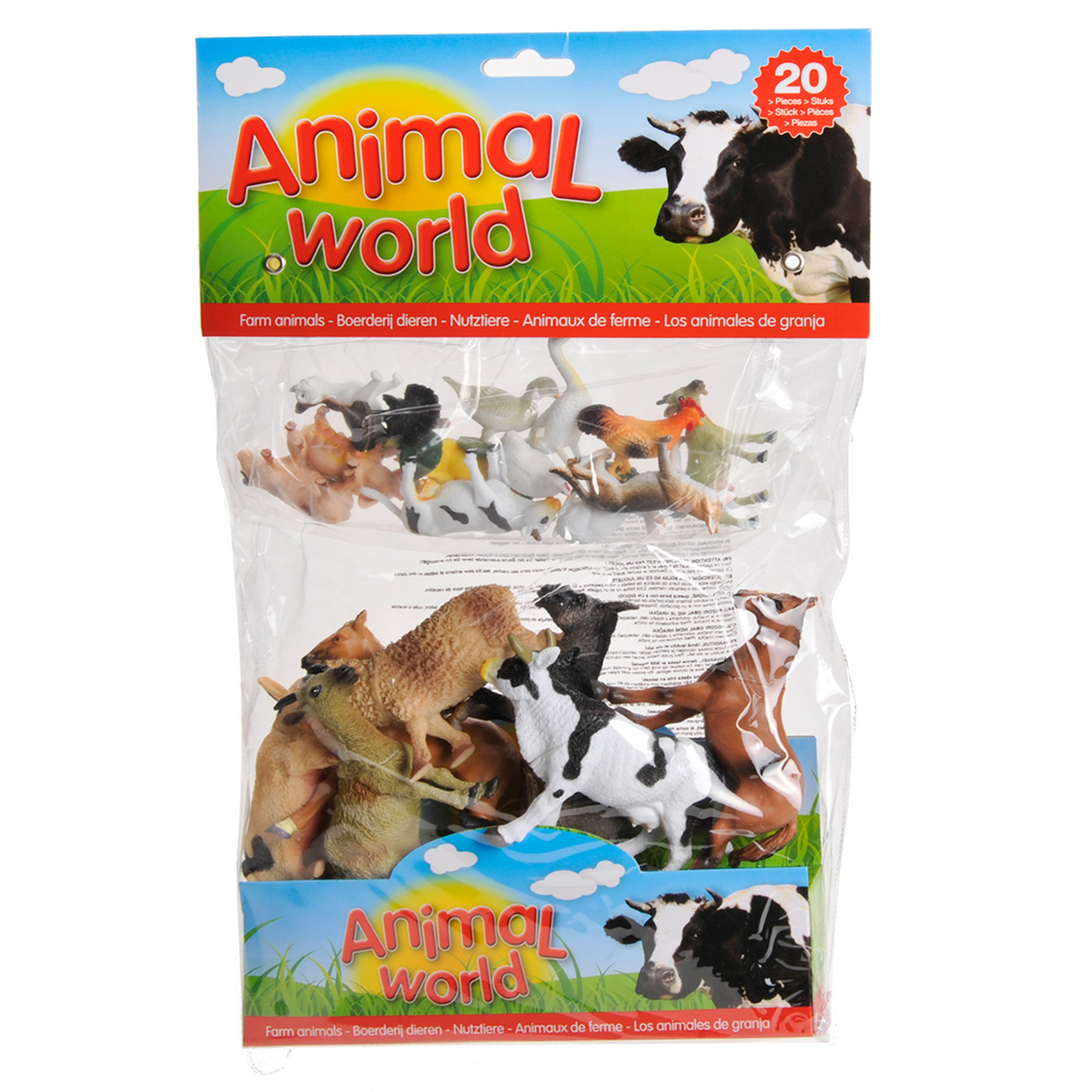 Animal World boerderijdieren 20 stuks in zak