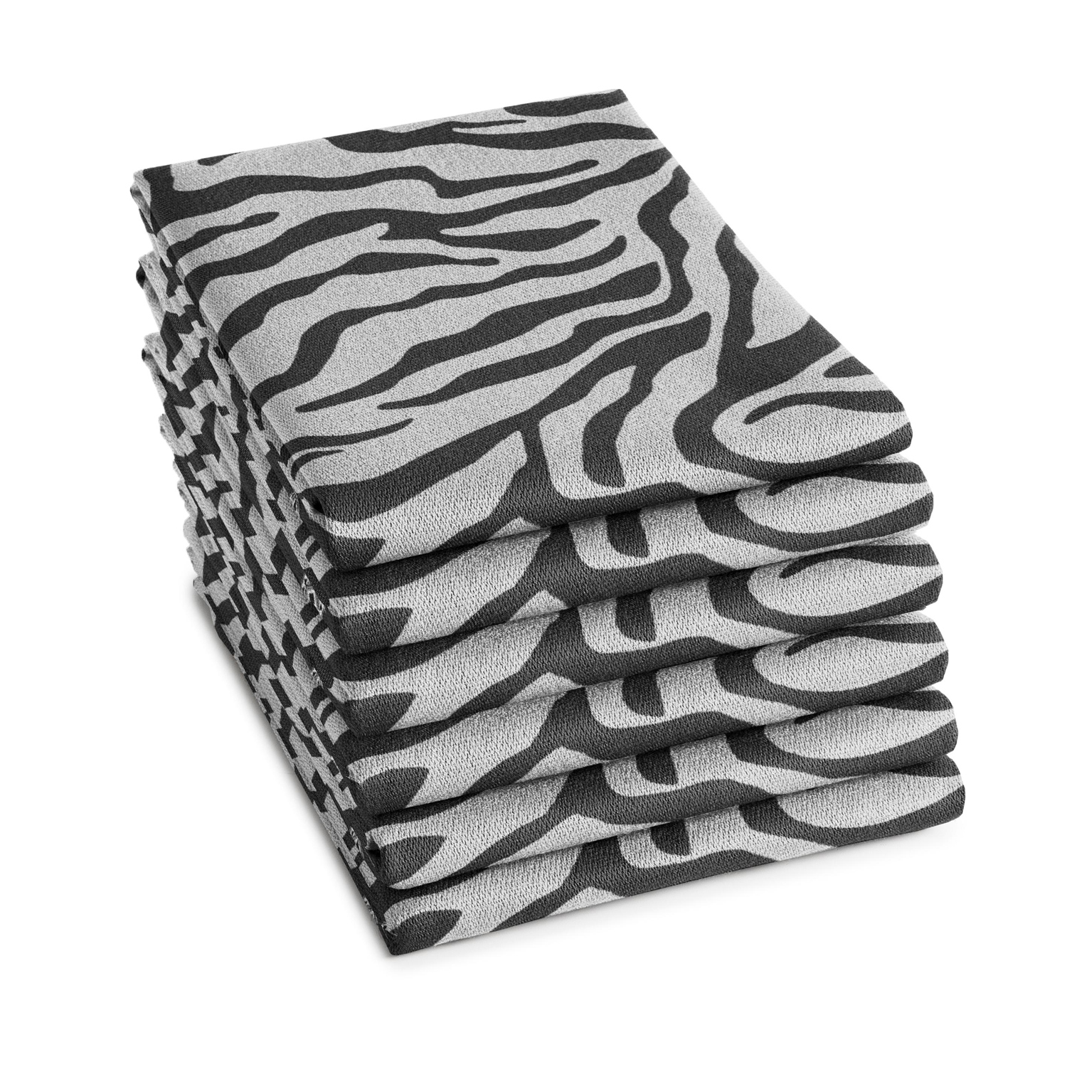 6x DDDDD theedoek africa black 65x60 cm