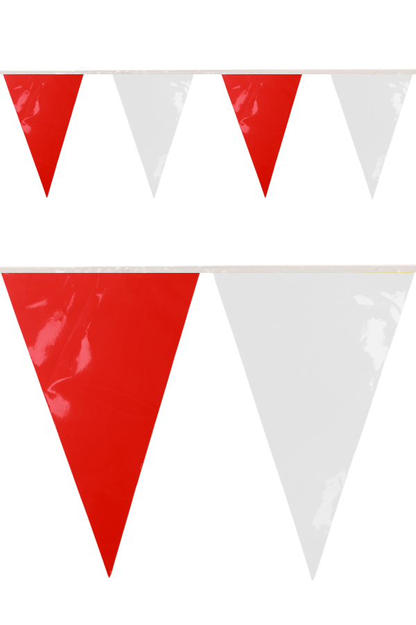 PVC vlaggenlijn rood-wit 10 mt