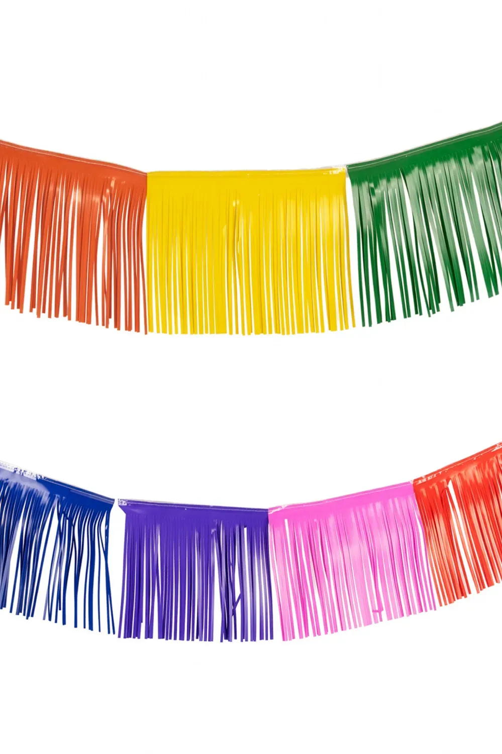 PVC Guirlande met slierten Regenboog 10 mtr brandvertragend
