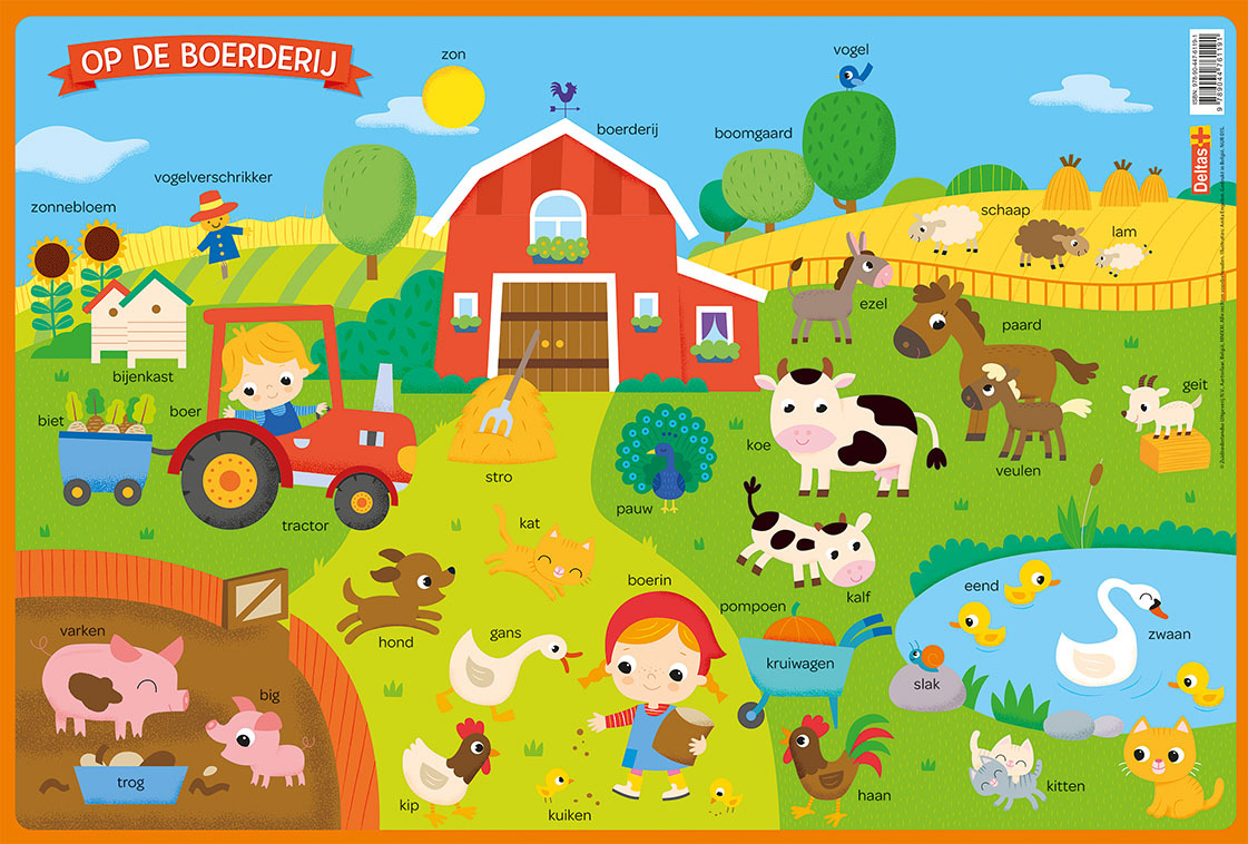 Educatieve onderleggers - Op de boerderij afbeelding