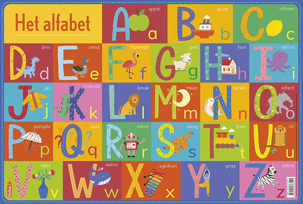 Deltas Educatieve onderleggers het alfabet