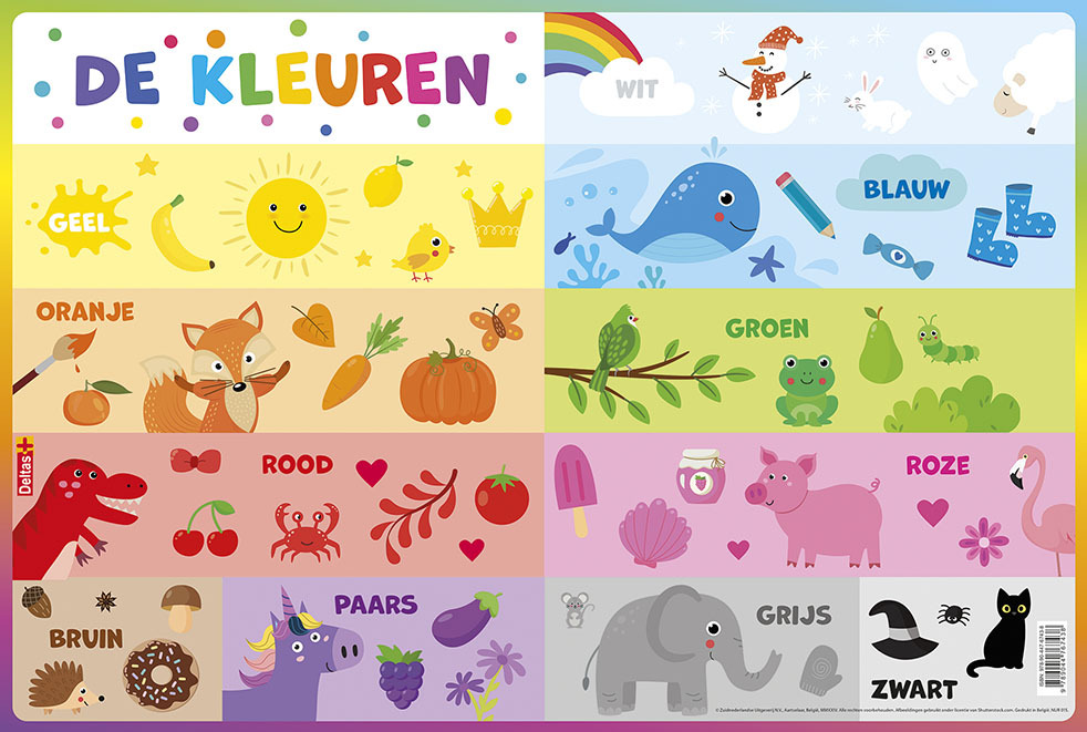 Deltas Educatieve onderleggers de kleuren