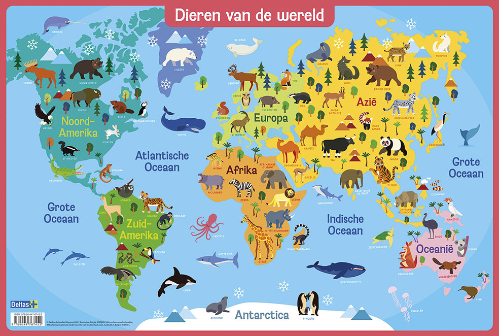 Deltas Educatieve onderleggers dieren van de wereld