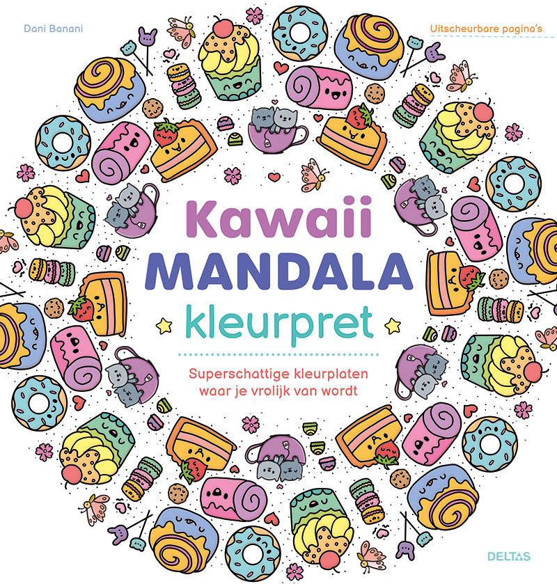 Deltas kawaii mandala kleurpret