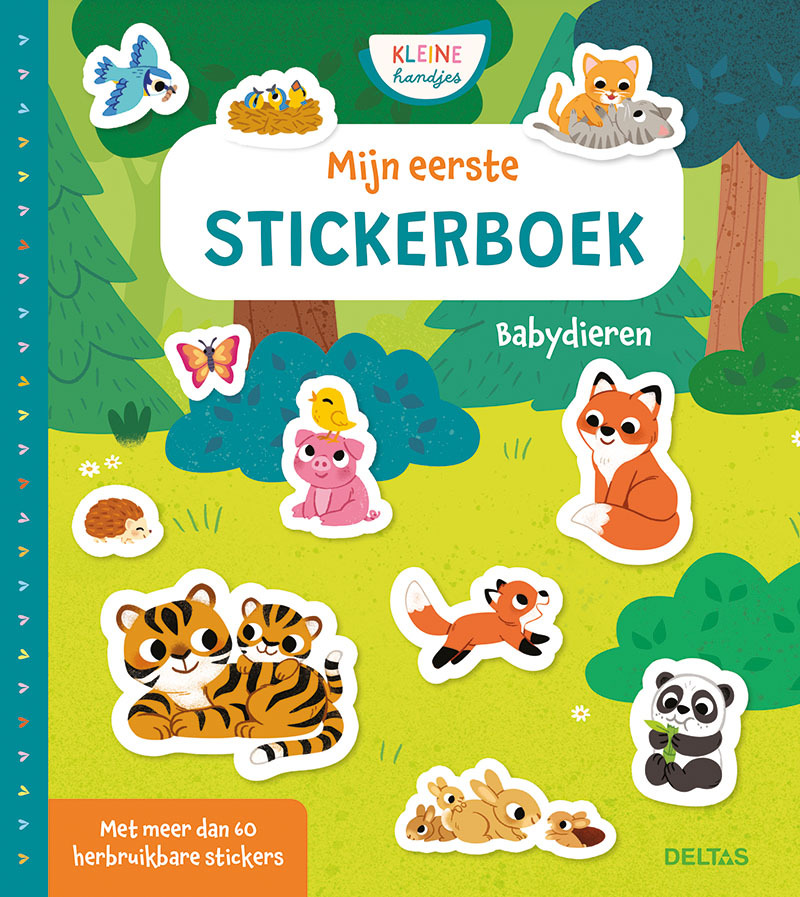Deltas Mijn eerste stickerboek kleine handjes - babydieren