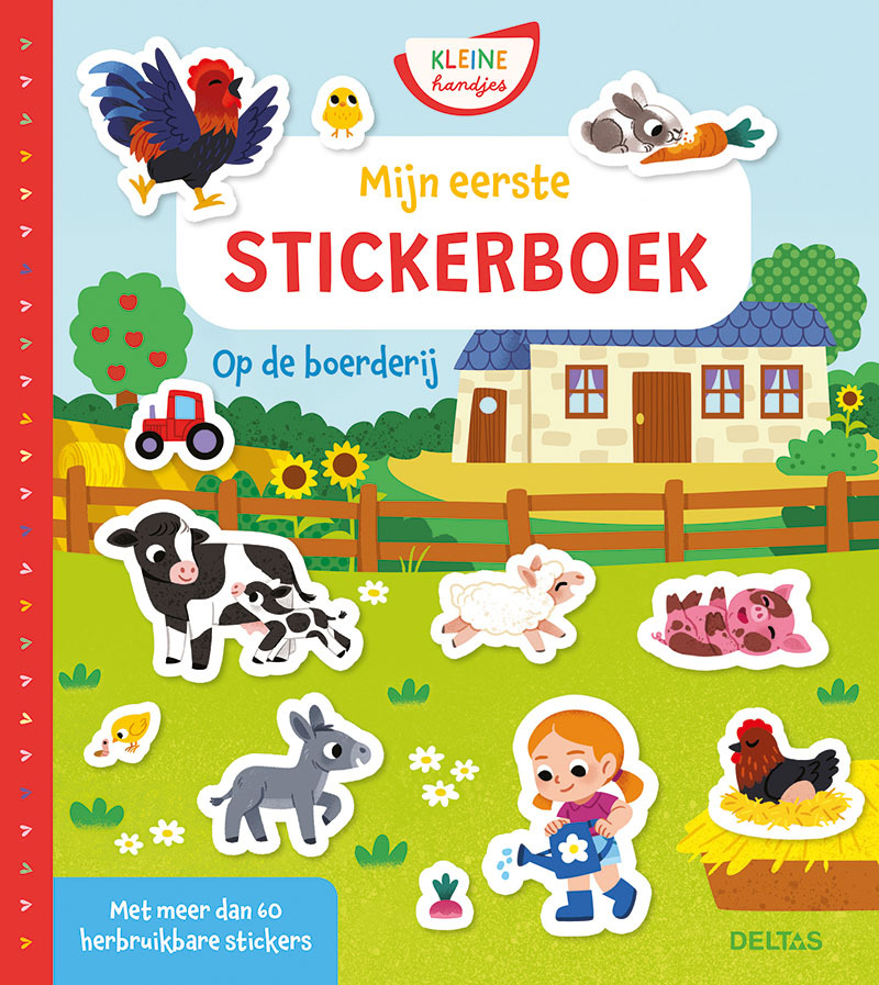 Deltas Mijn eerste stickerboek leine handjes - op de boerderij