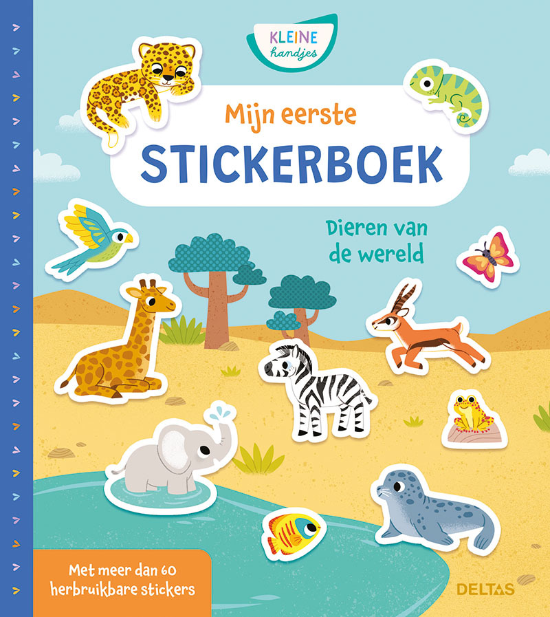 Deltas Mijn eerste stickerboek kleine handjes - dieren van de wereld