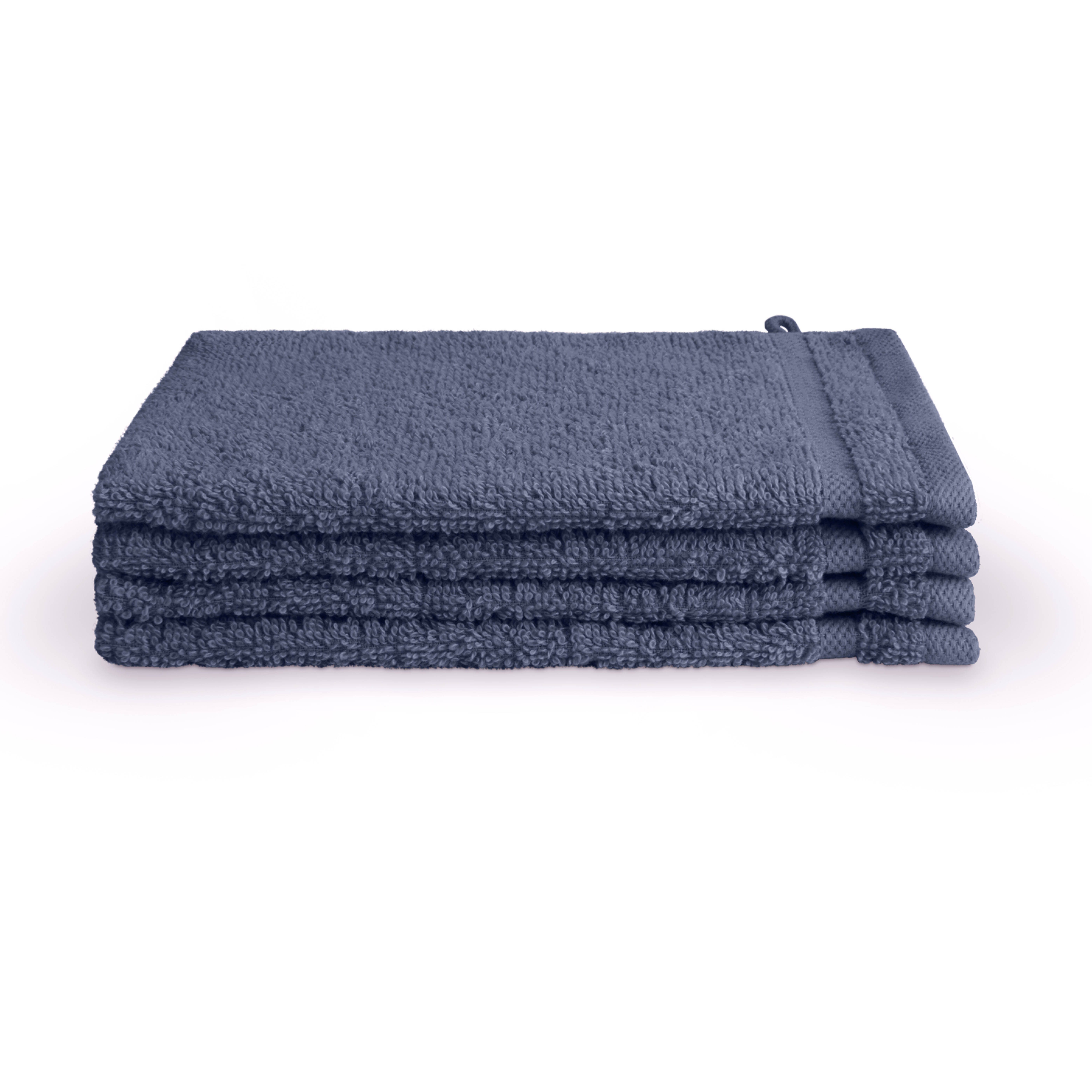 Byrklund washand bath basics donkerblauw set van 4