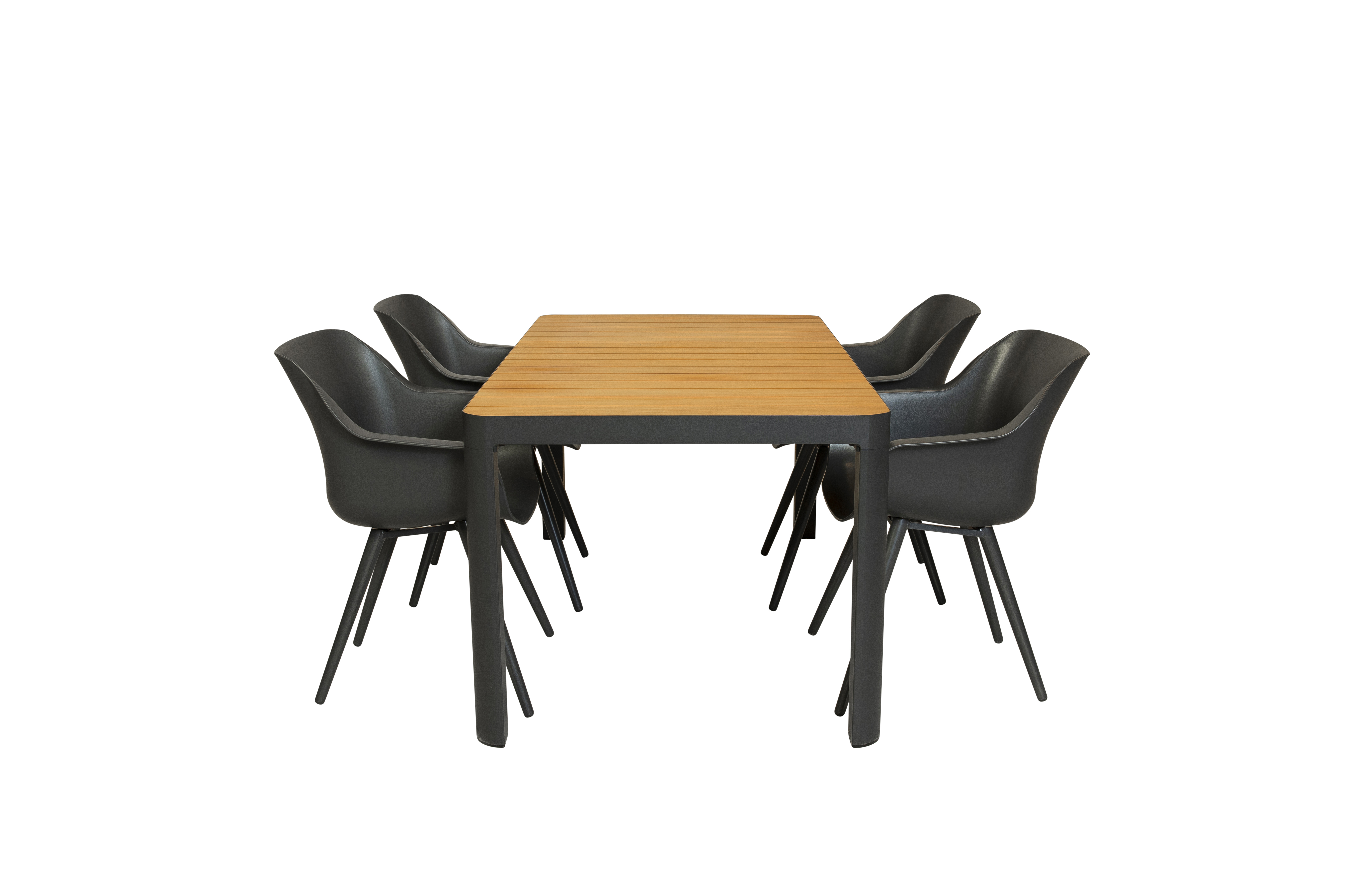 Qopps Mikos tuintafel met 4 Hartman Sophie studio xerix tuinstoelen