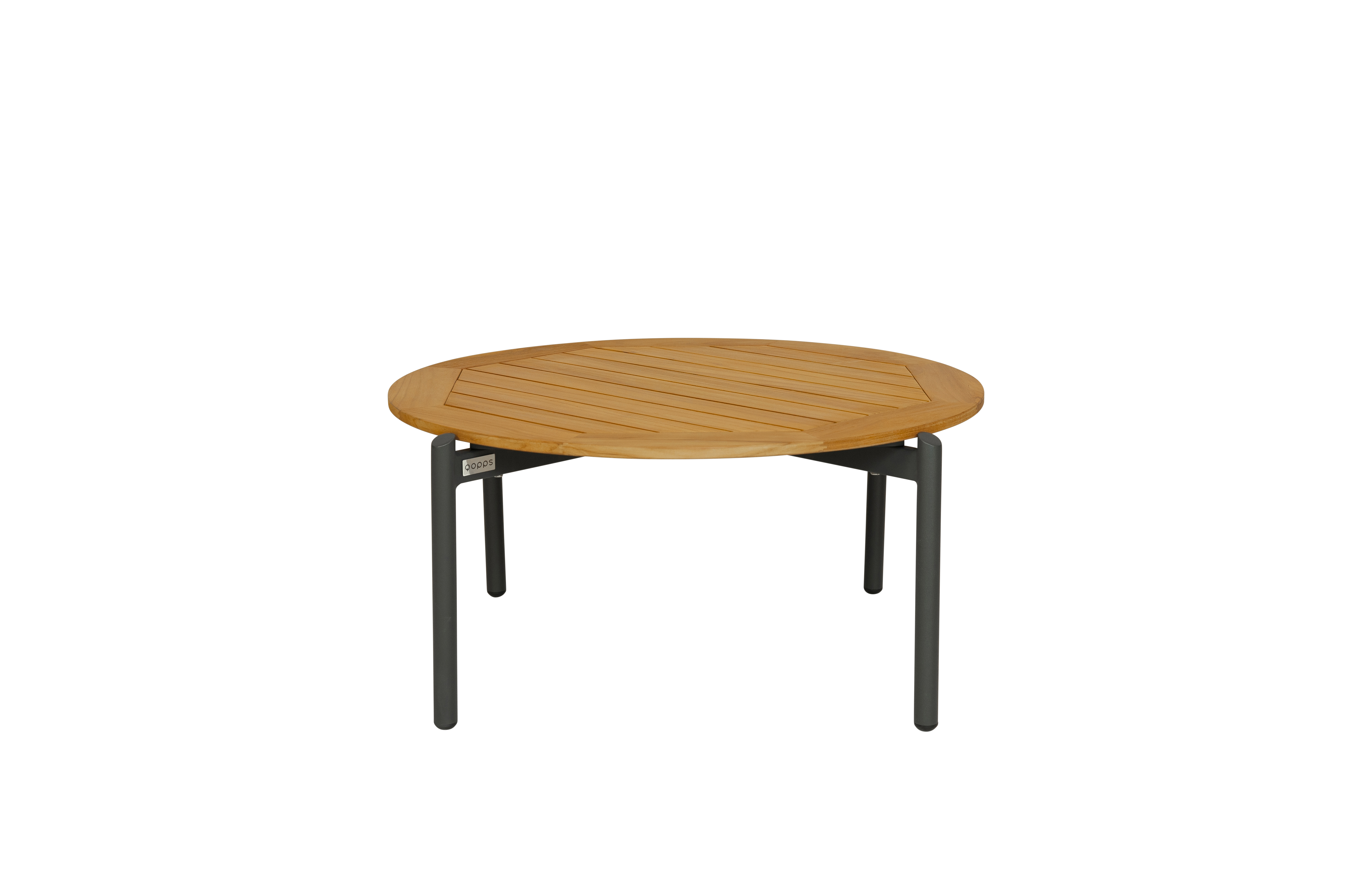 Qopps Chiva koffietafel 80 cm rond teak blad