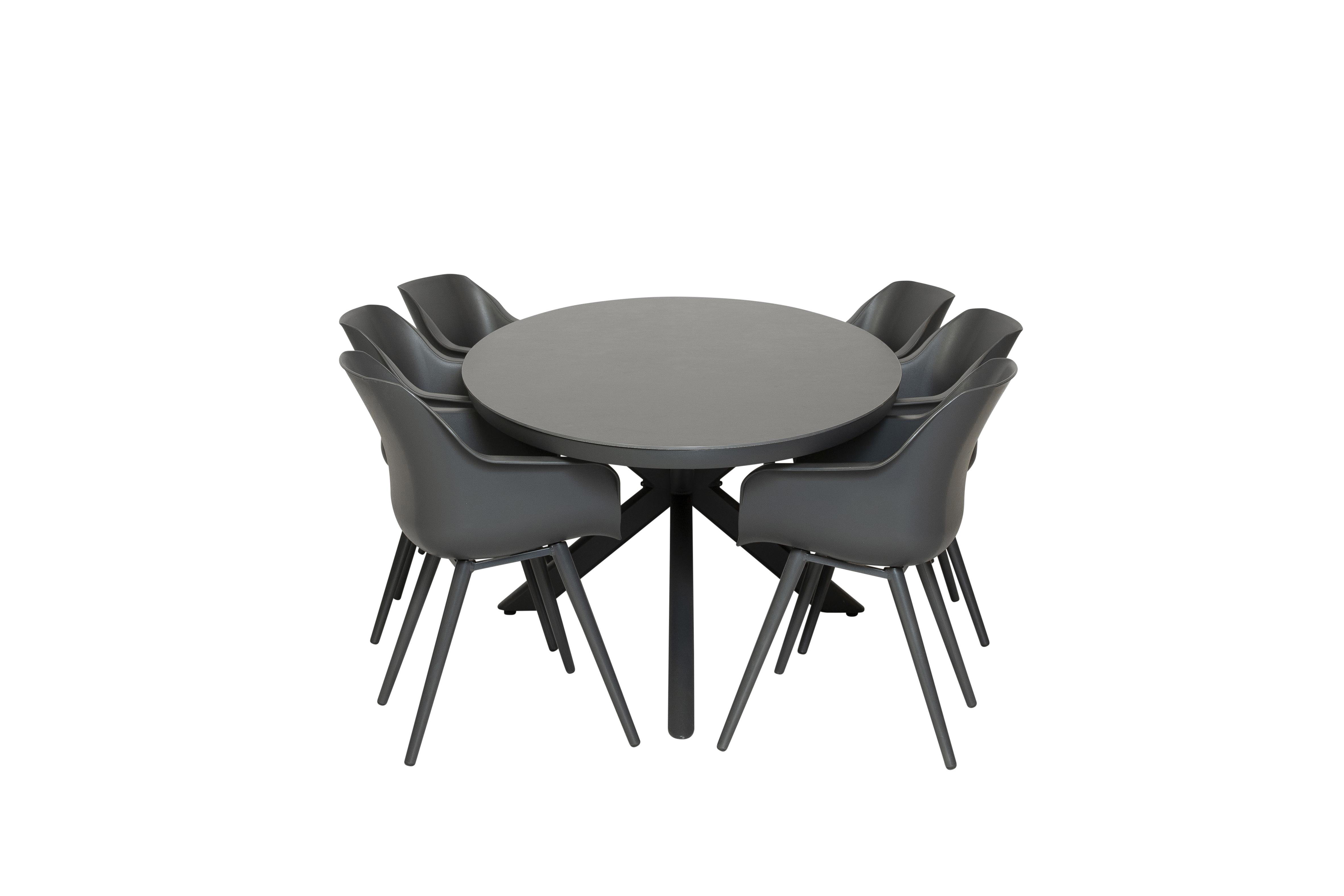 Qopps Vidas tuintafel met Hartman 6 Sophie studio xerix tuinstoelen