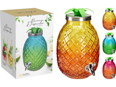 Drankdispenser glas 4,5 liter 3ass