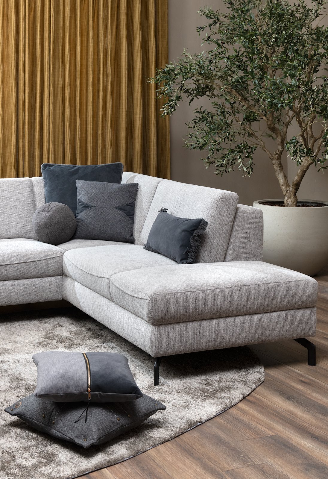 Coco Maison Timeless set van 6 kussens antraciet