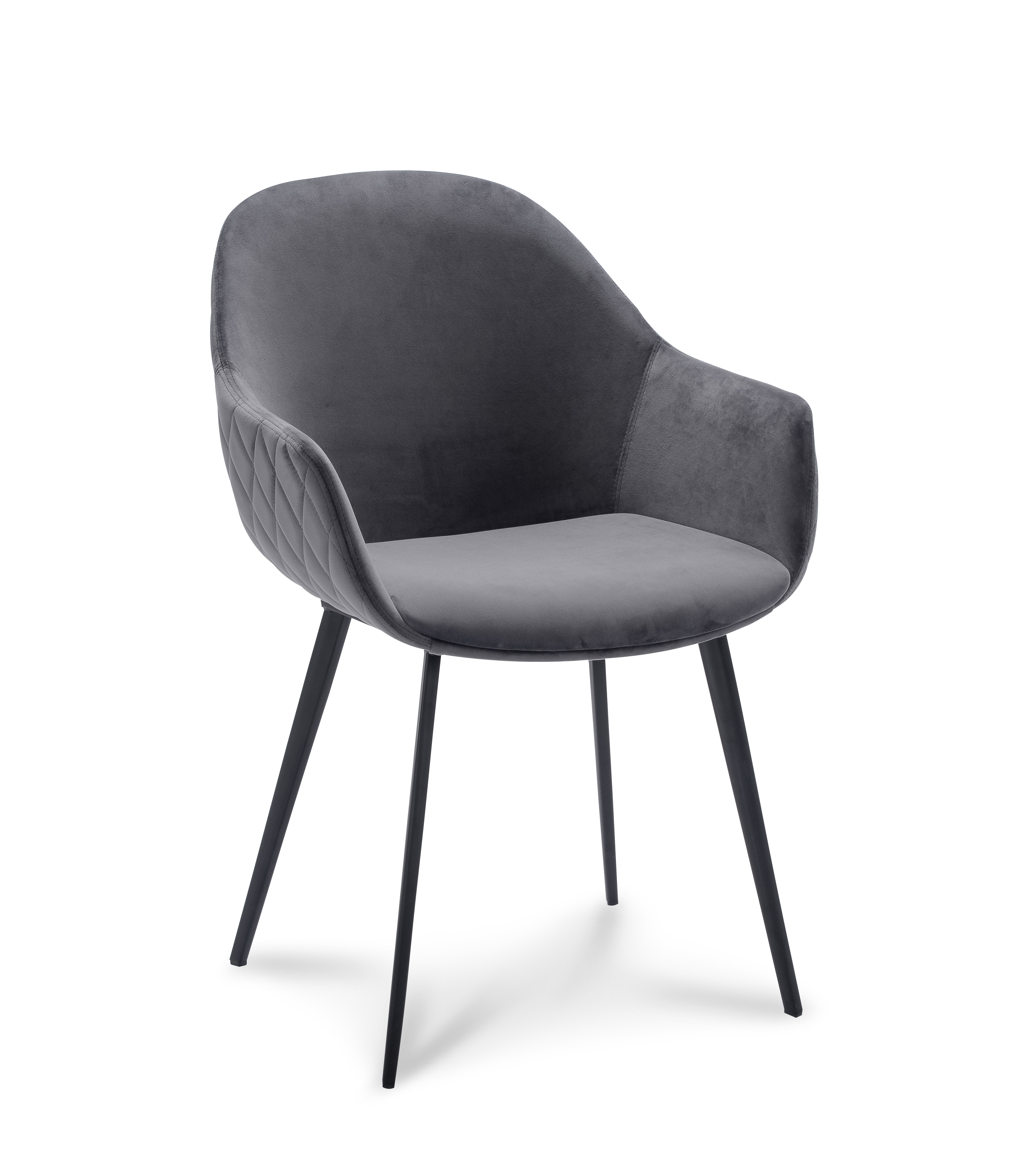 Stoel Carmen velvet grey